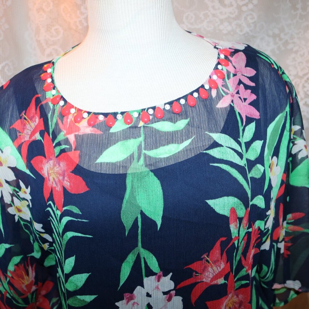 Ruby Rd petite small 2 tops layered look pretty - Picture 2 of 11